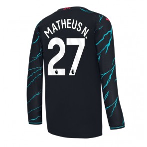 Lacne Muži Futbalové dres Manchester City Matheus Nunes #27 2023-24 Dlhy Rukáv - Tretina